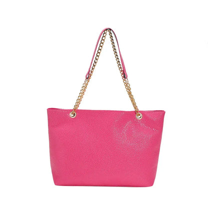 WOMEN' FASHIONABLE LARGE CAPACITY PU CHAIN BAG