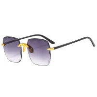 LADIES RIMLESS SQUARE FRAME SUNGLASSES