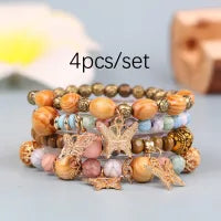 LADIES BEADED BUTTERFLY MULTILAYER BRACELET