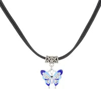 LADIES ROPE BUTTERFLY PENDANT NECKLACE