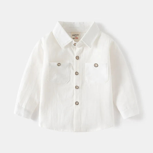 BOY'S FASHION SOLID COLOR SHIRT