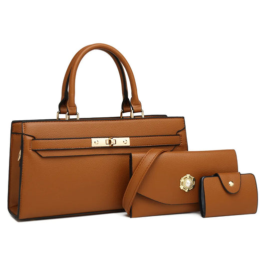 LADIES VINTAGE 3PCS SET HANDBAG