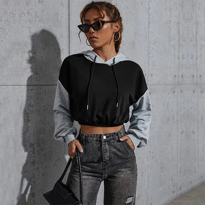 LADIES FASHION LONG SLEEVE HOODIE