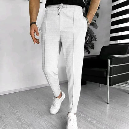 MEN'S CASUAL WAFFLE TROUSERS