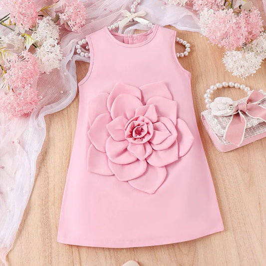 GIRL'S FLORAL SLEEVELESS DRESS