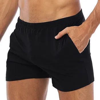 MEN'S SWIMMING BOXER SHORTS WITH POCKET