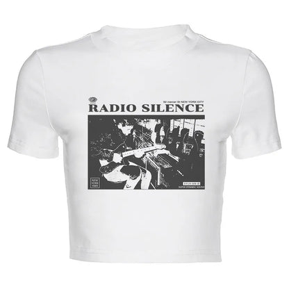 GIRL'S  ROUND NECK SLEEVE PRINTED T-SHIRT