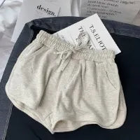 LADIES SIMPLE LOOSE WIDE-LEG SHORTS