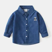BOY'S TODDLER DENIM LONG-SLEEVE SHIRT
