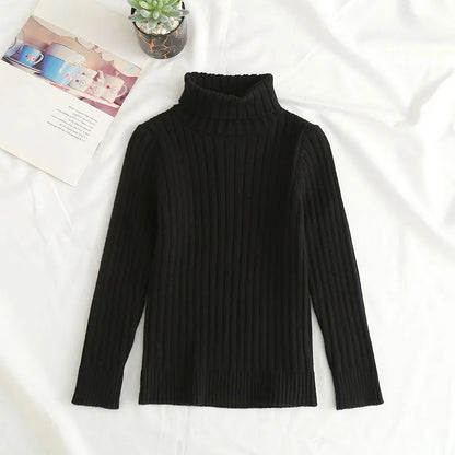 UNISEX BABY LONG SLEEVE TURTLENECK KNITTED SWEATER TOP