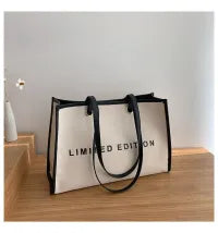 LADIES CANVAS LARGE CAPACITY TOTE BAG