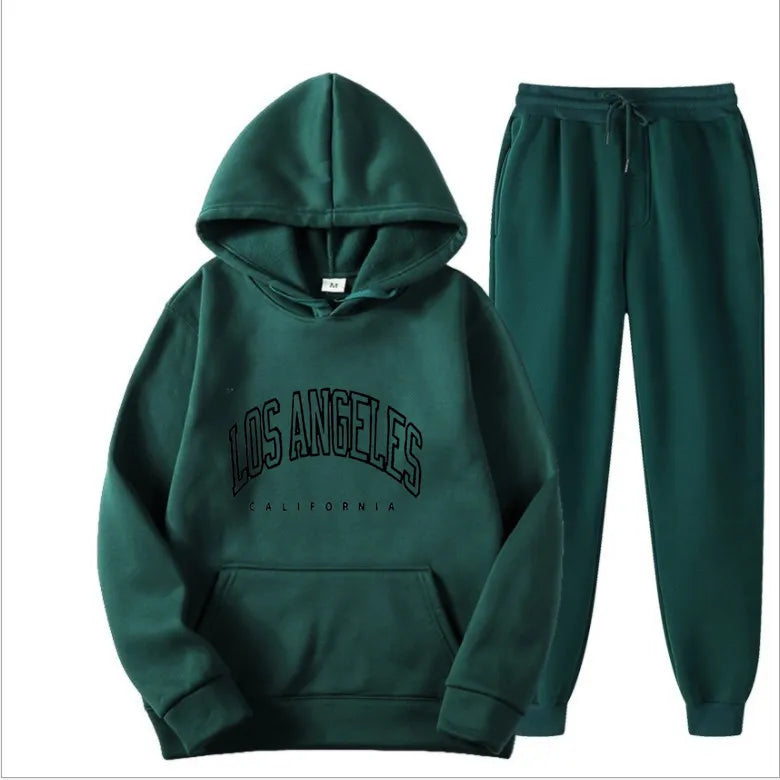 MEN'S LONG SLEEVE HOODIES AND JOGGER 2PCS SET