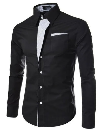 MEN'S CASUAL SLIM FIT LONG SLEEVE SHIRT