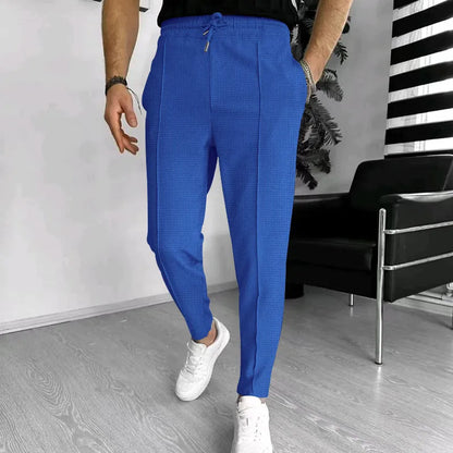 MEN'S CASUAL WAFFLE TROUSERS