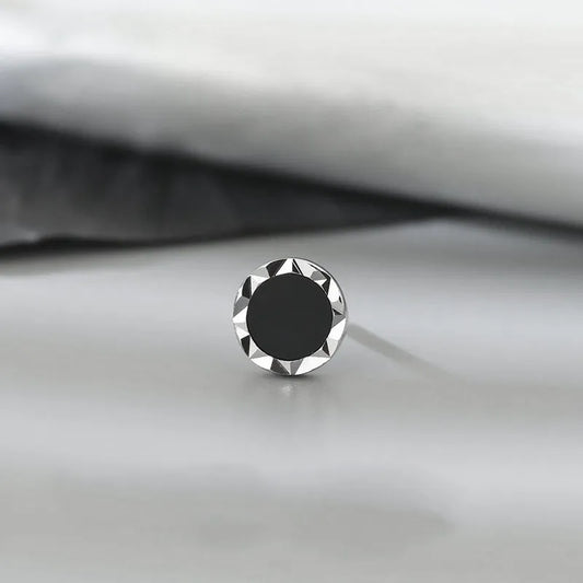 MEN'S ROUND STUD EARRINGS