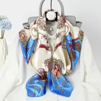 LADIES CHAIN PRINTED SILK SCARF