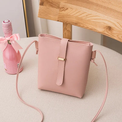 LADIES SQUARE ZIPPER MINI SINGLE SHOULDER CROSSBODY BUCKET BAG