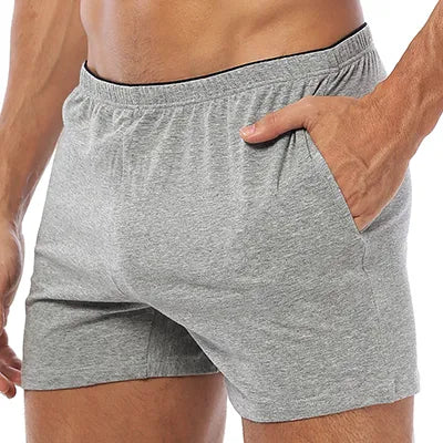 MEN'S SWIMMING BOXER SHORTS WITH POCKET