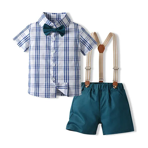 BOY'S PRINT SHIRT 2PCS SET
