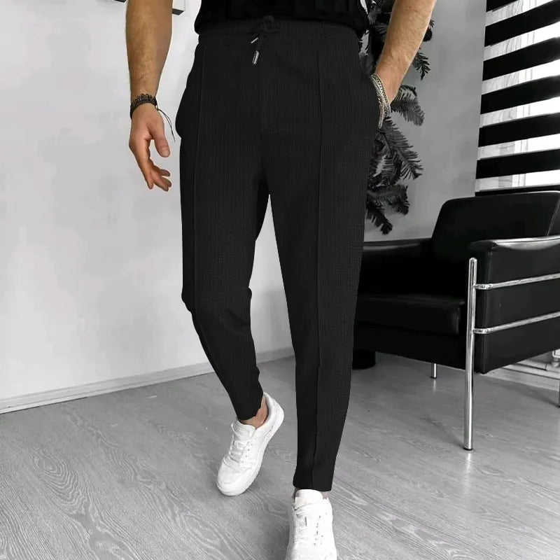 MEN'S CASUAL WAFFLE TROUSERS