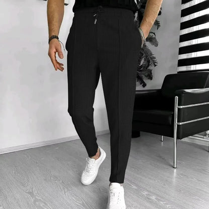 MEN'S CASUAL WAFFLE TROUSERS