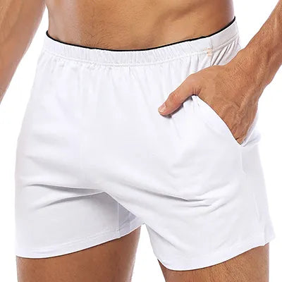MEN'S SWIMMING BOXER SHORTS WITH POCKET