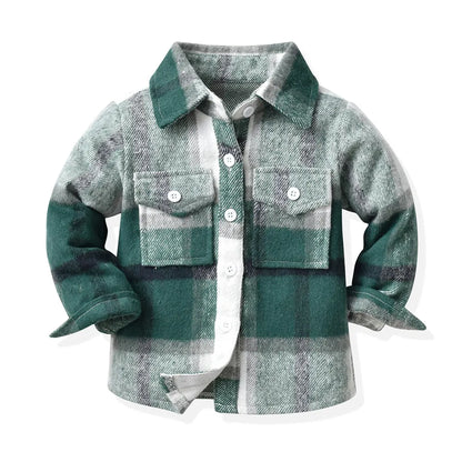 BOY'S PLAID POCKET SHIRT