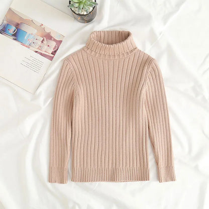 UNISEX BABY LONG SLEEVE TURTLENECK KNITTED SWEATER TOP