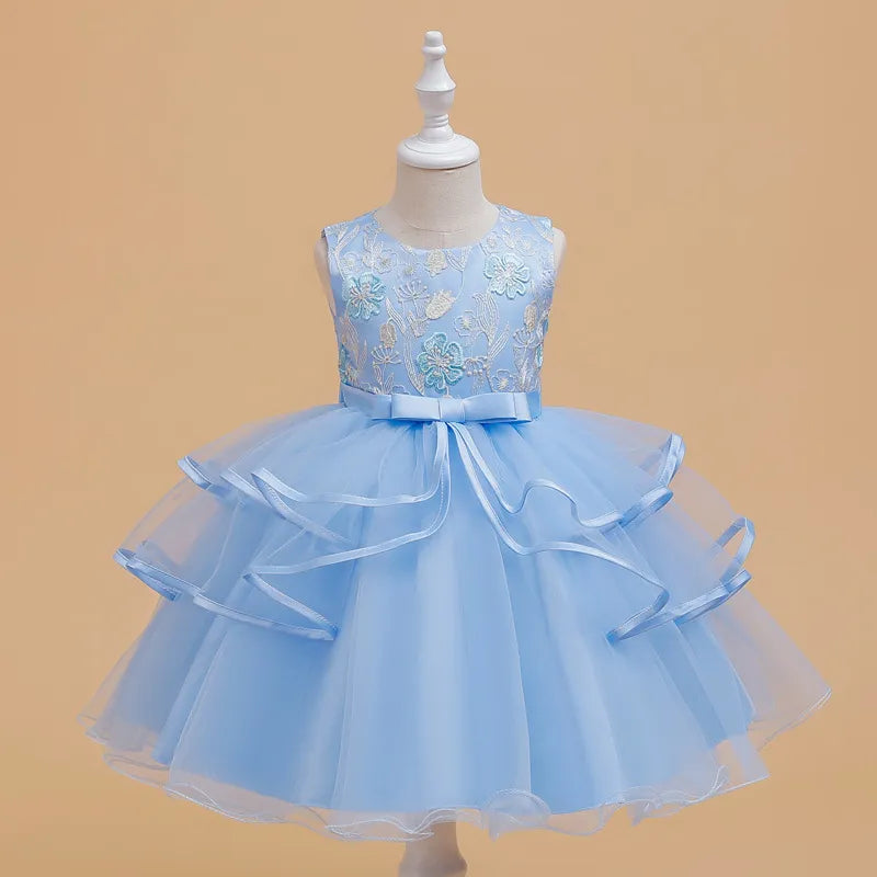 GIRL'S FLOWER MESH TUTU DRESS