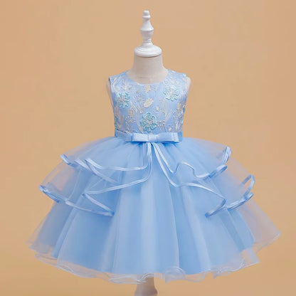 GIRL'S FLOWER MESH TUTU DRESS
