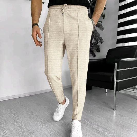 MEN'S CASUAL WAFFLE TROUSERS