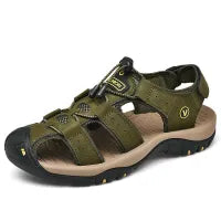 MEN'S OUTDOOR LEATHER NON-SLIP BEACH SANDALS