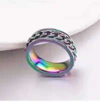 MEN'S STAINLESS STEEL CHAIN RING