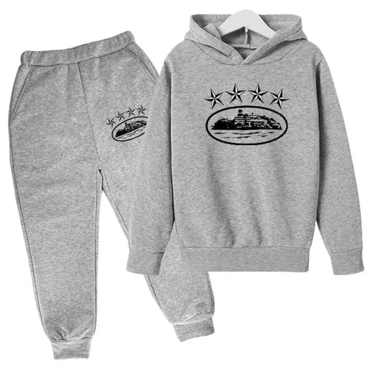 UNISEX LONG-SLEEVES HOODIE 2PCS SET