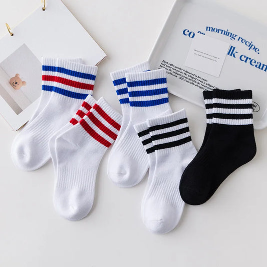 UNISEX STRIPE MID-CALF SOCKS