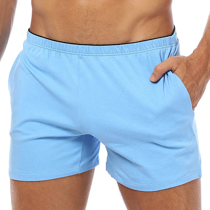 MEN'S SWIMMING BOXER SHORTS WITH POCKET