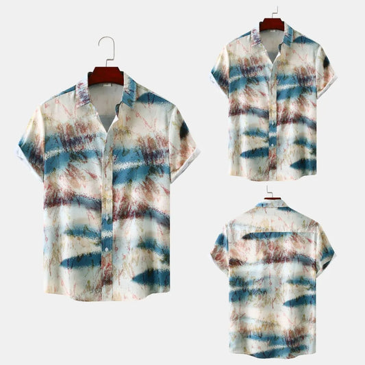 MEN'S TIE-DYE LAPEL SHIRT