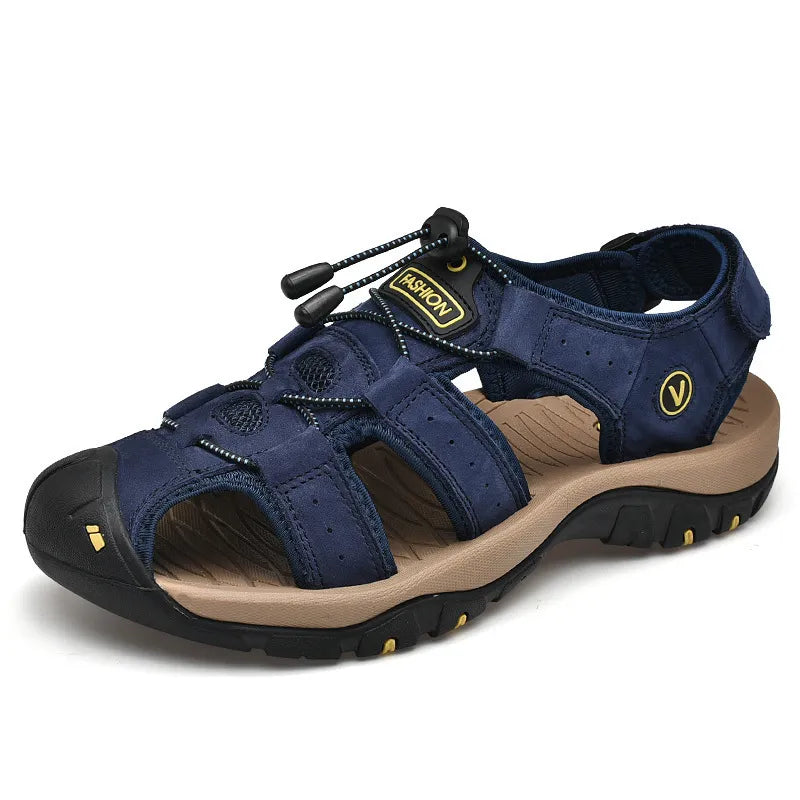 MEN'S OUTDOOR LEATHER NON-SLIP BEACH SANDALS