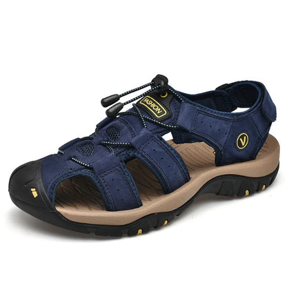 MEN'S OUTDOOR LEATHER NON-SLIP BEACH SANDALS