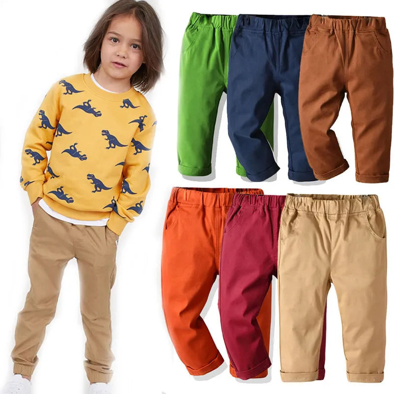 BOY'S SOLID COLOR BASIC PANTS