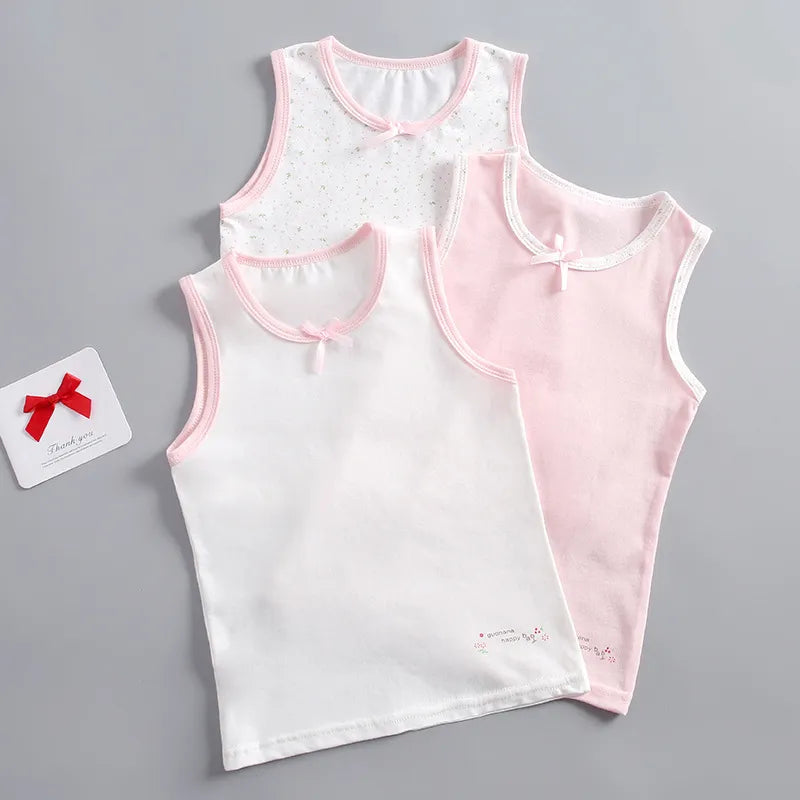 GIRL'S COTTON VEST 3PCS SET