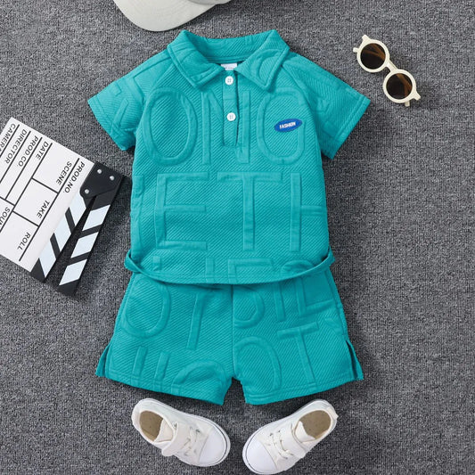 BOY'S POLO SHIRT SHORTS 2PCS SET