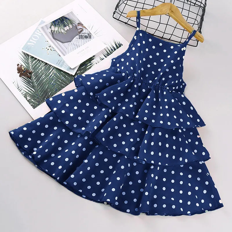 GIRL'S POLKA DOT SUSPENDER DRESS