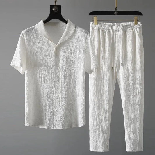 MEN'S SHORT SLEEVE T-SHIRT AND PANTS 2PCS SET