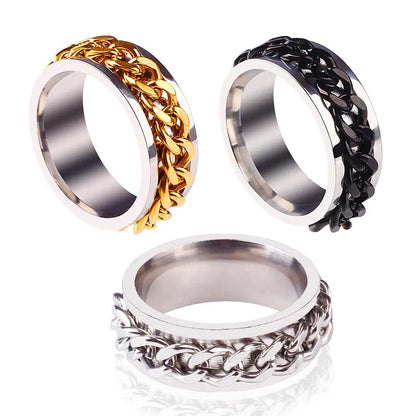 MEN'S STAINLESS STEEL CHAIN RING