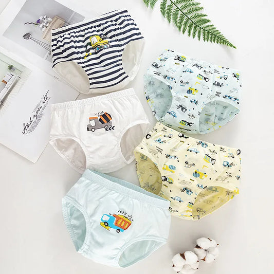 BOY'S 5PCS SET CARTOON COTTON UNDERWEAR