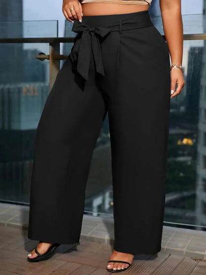 LADIES PLUS SIZE WIDE LEG PANTS