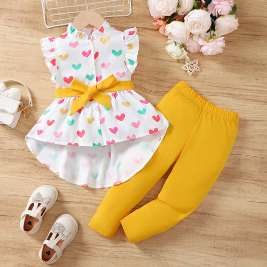 GIRL'S CASUAL POLKA DOT 2PCS SET