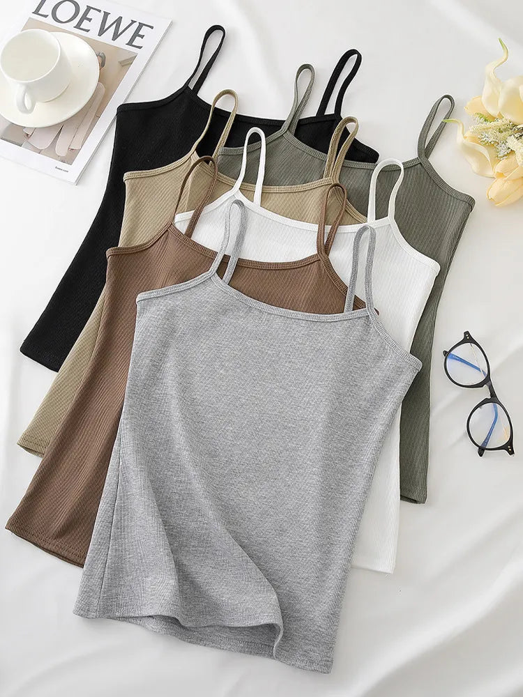 LADIES SIMPLE SOLID SLING TOP