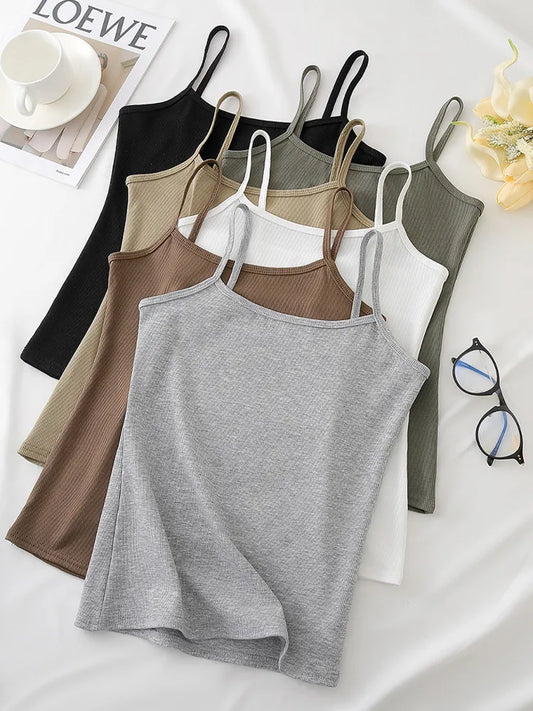 LADIES SIMPLE SOLID SLING TOP